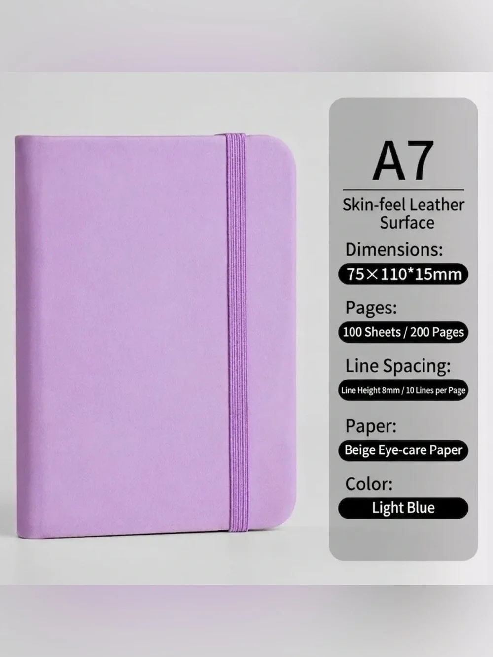 Purple A7 Pocket Notebook & Crystal Diamond Pen Gift Set Journal Planner NEW